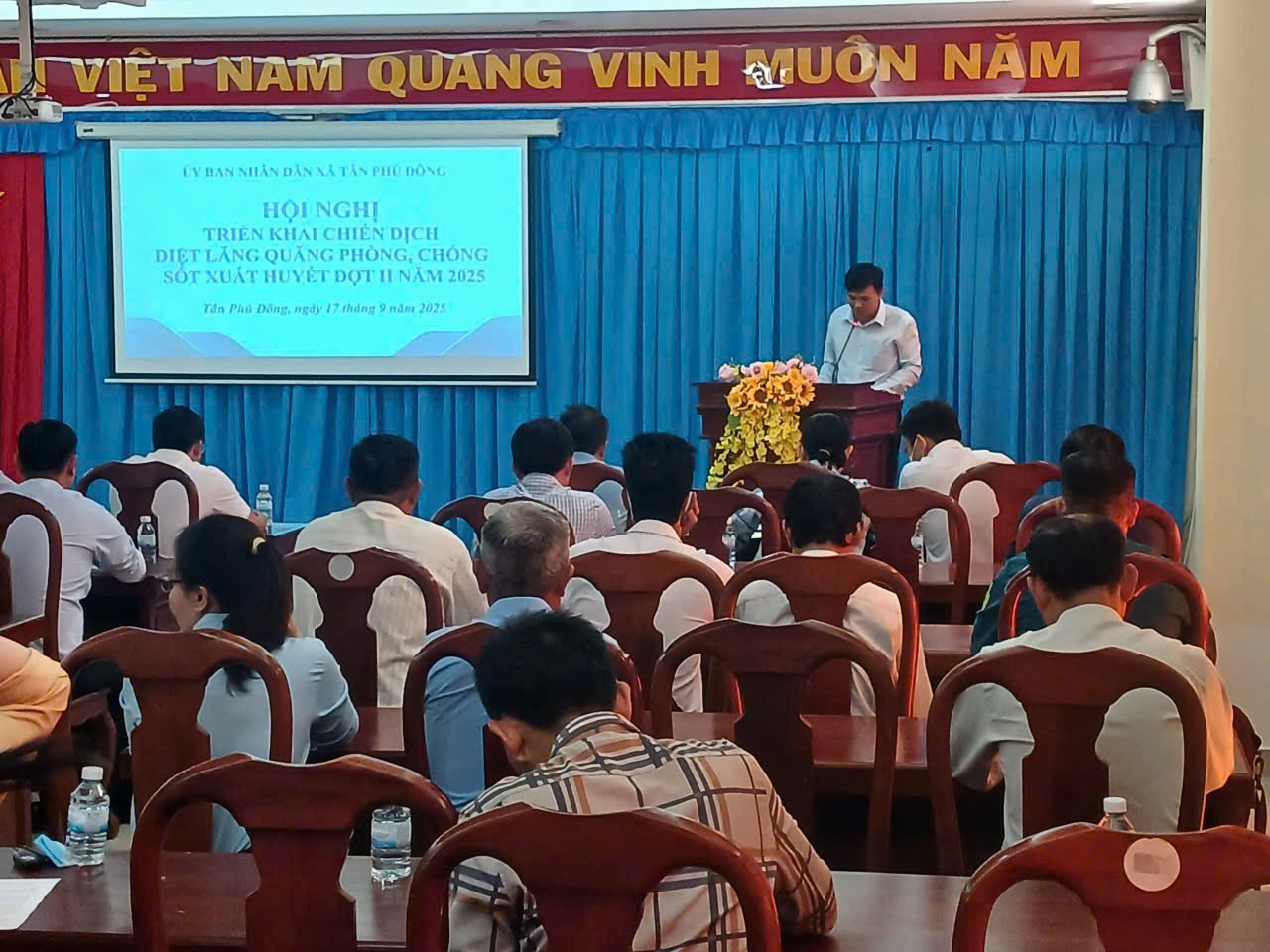 Trung tâm y tế khu vực Tân Phú Đông triển khai hiệu quả chiến dịch diệt lăng quăng đợt II năm 2025