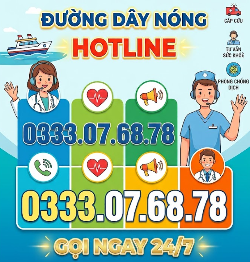THÔNG BÁO Số điện thoại đường dây nóng của Trung tâm Y tế khu vực Tân Phú Đông